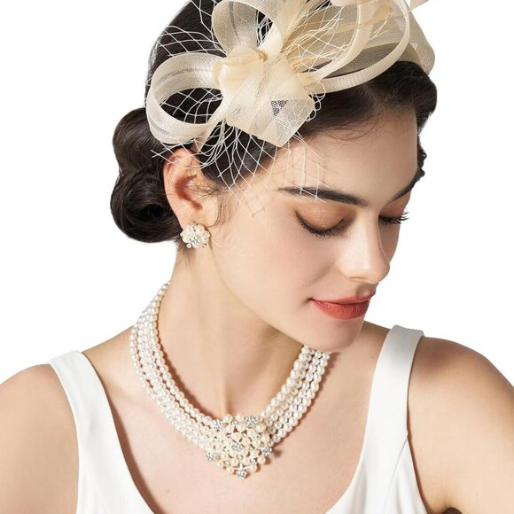 Other - Fascinator Headband Feather Women's Tea Party Derby Wedding Fancy Hat
